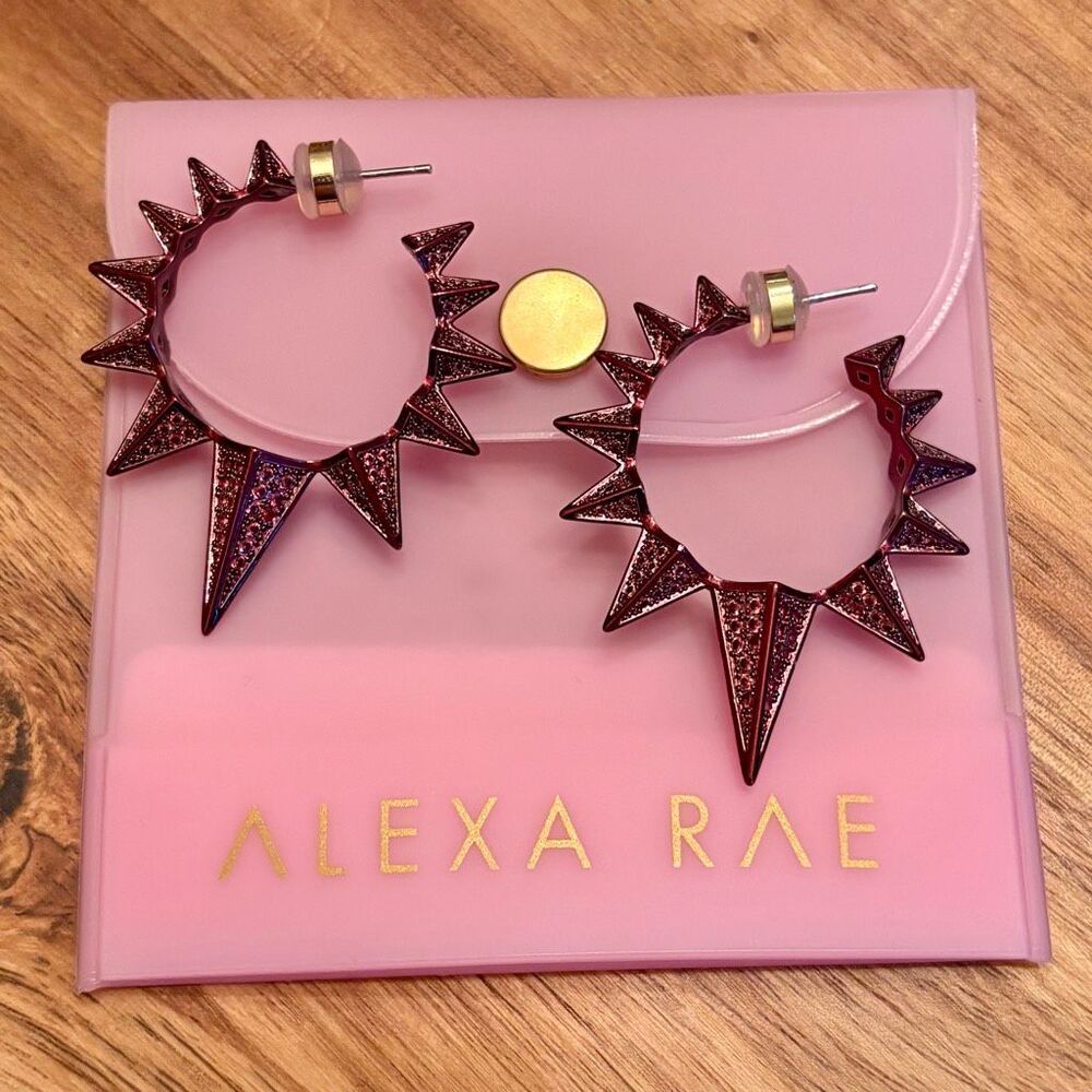 Alexa Rae | Spikey Earrings | Magenta